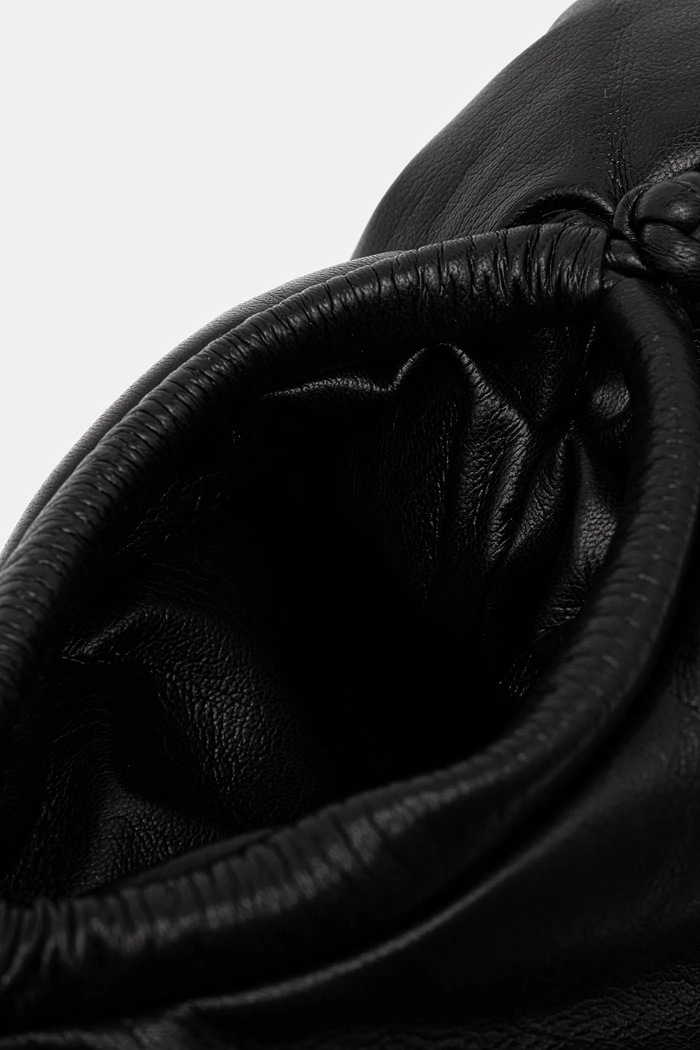 Kožená kabelka Nanushka JEN DRAWSTRING NW25SSBG04899 černá