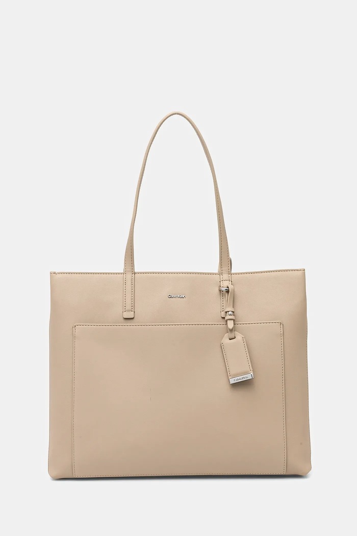 Calvin Klein torebka mieści A4 beżowy K60K613019