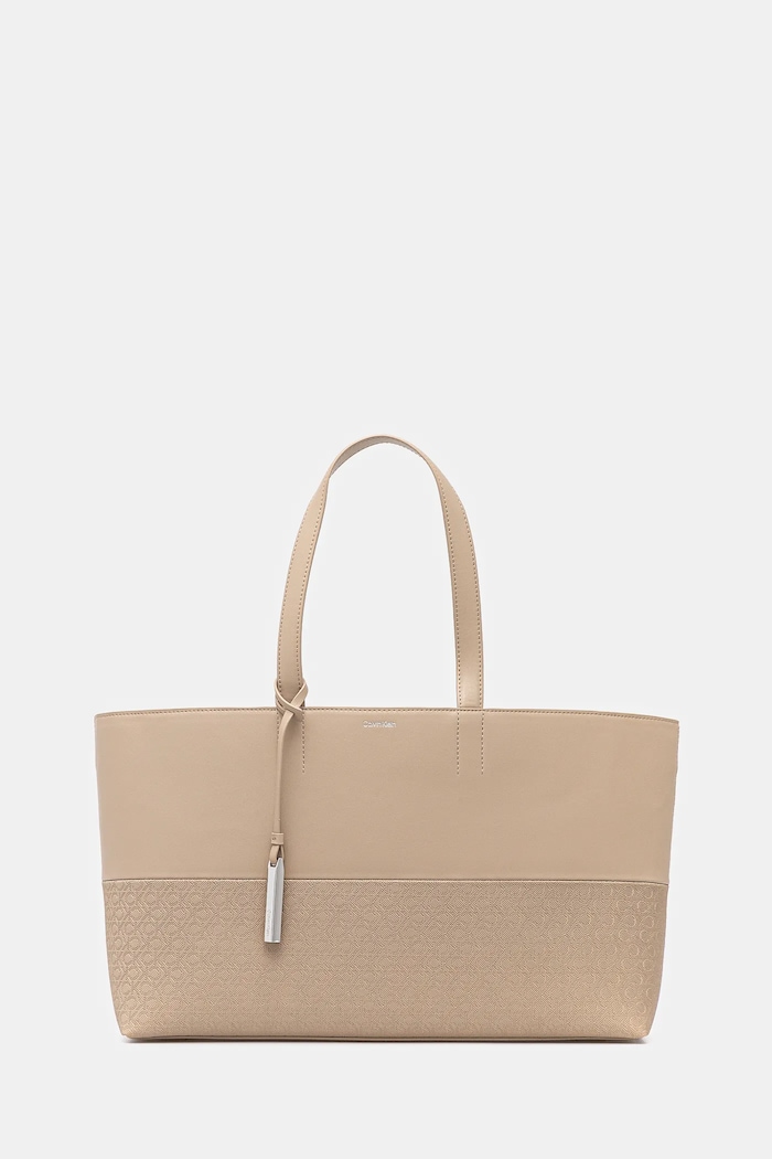 Calvin Klein torebka mieści A4 beżowy K60K613166