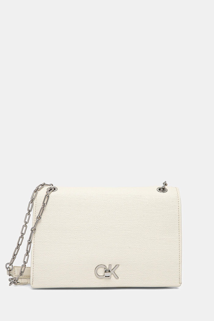 Calvin Klein torebka nie mieści A4 beżowy K60K613177