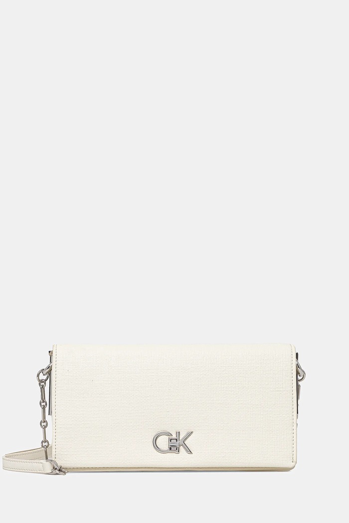 Torba Calvin Klein bez uzorka bež K60K613180