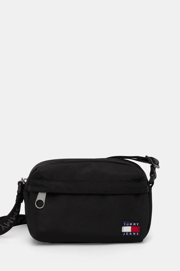 Kabelka Tommy Jeans hladký černá AW0AW17286