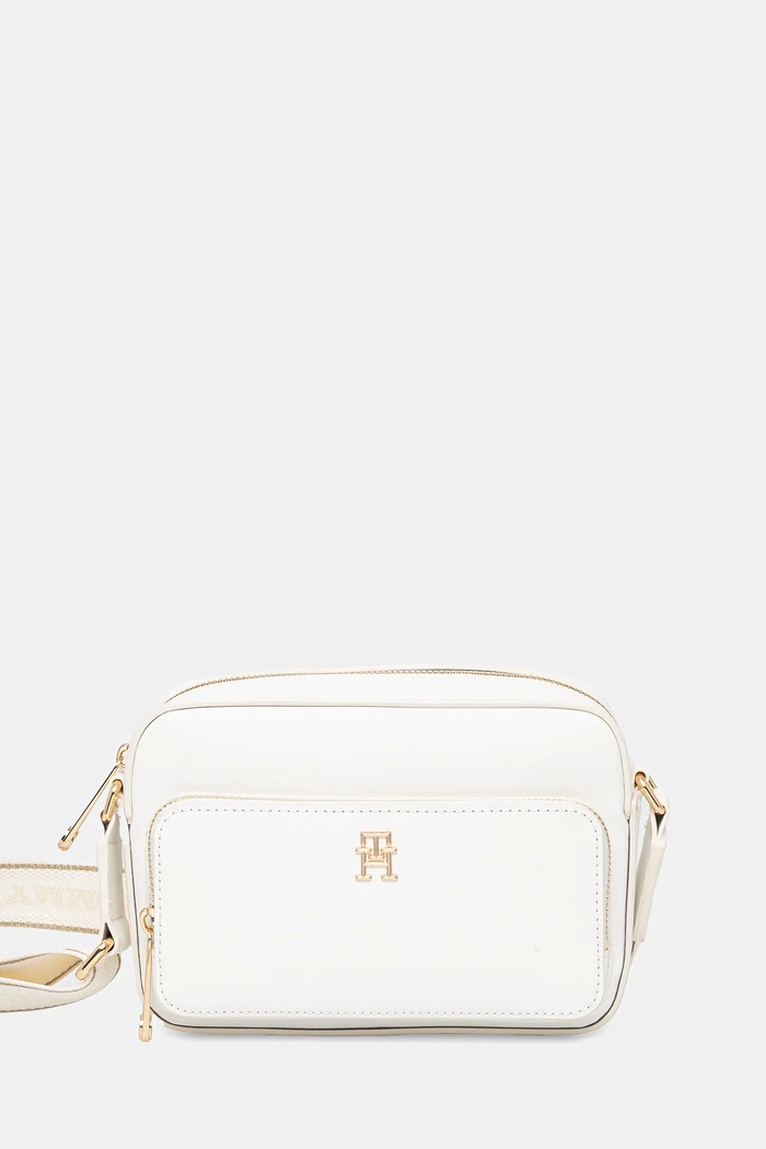 Kabelka Tommy Hilfiger hladký bílá AW0AW16812