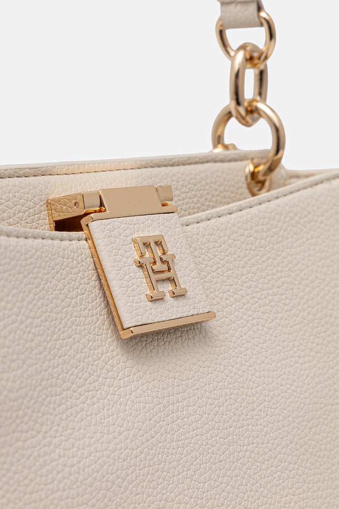 Tommy Hilfiger crossbody torbica ženska iz umetnega usnja bež AW0AW17191