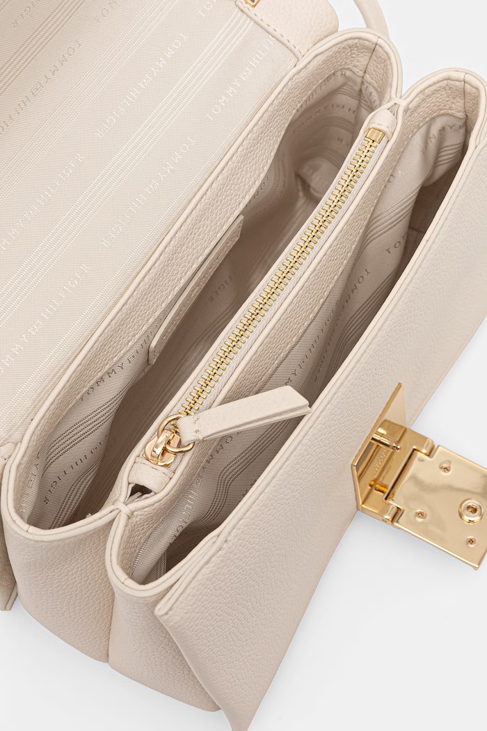 Tommy Hilfiger torebka crossbody damska z imitacji skóry AW0AW17216 beżowy