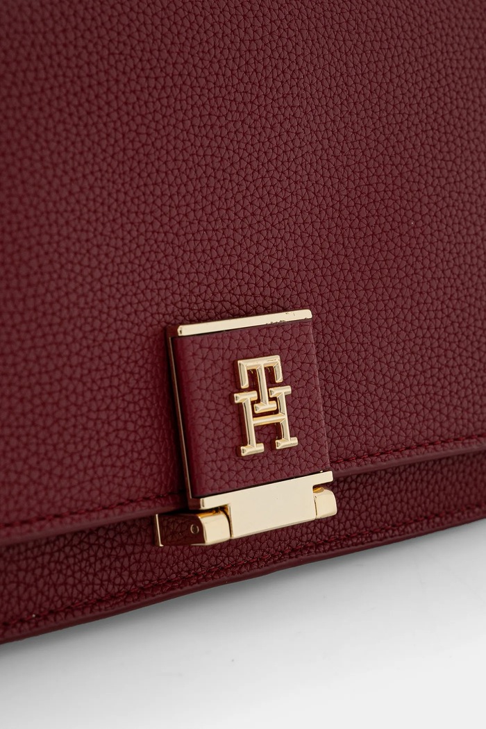 Tommy Hilfiger torebka crossbody damska z imitacji skóry bordowy AW0AW17216
