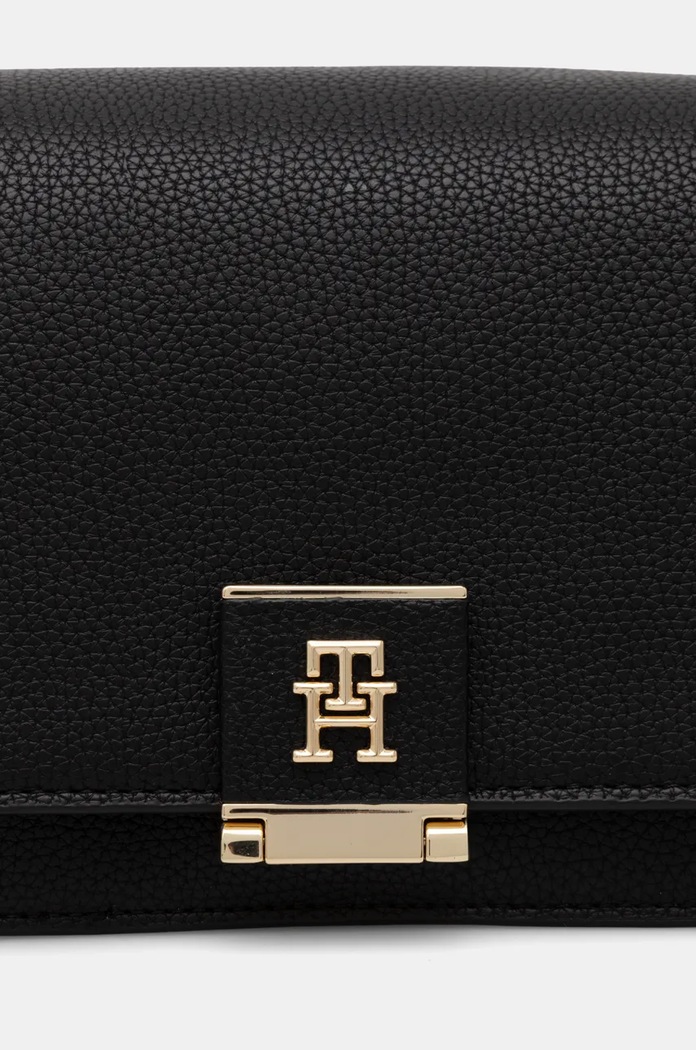 Tommy Hilfiger crossbody torbica ženska iz umetnega usnja črna AW0AW17216