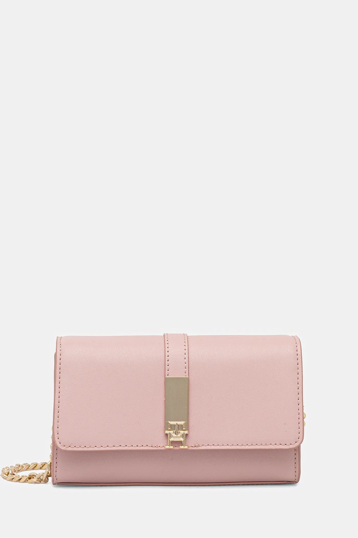 Kabelka Tommy Hilfiger hladký růžová AW0AW17222