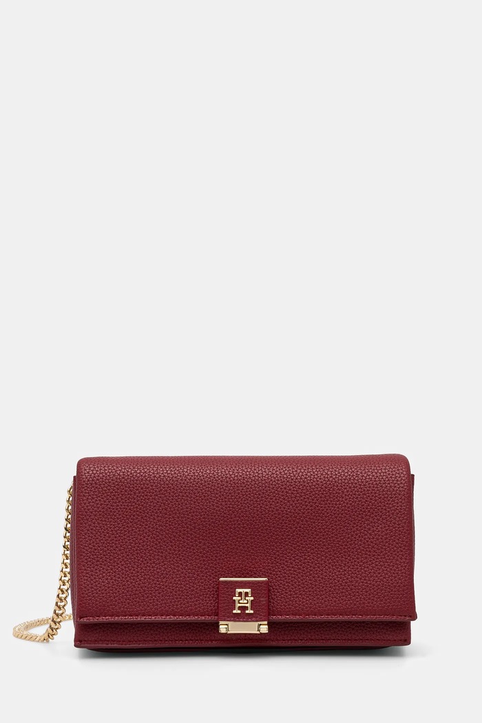 Tommy Hilfiger crossbody kabelka dámská z imitace kůže nevejde se A4 burgundské AW0AW17403