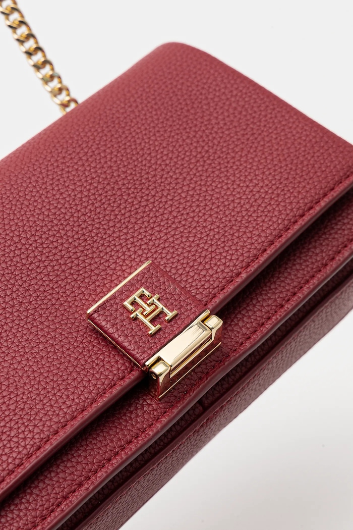 Tommy Hilfiger crossbody kabelka dámská z imitace kůže burgundské AW0AW17403