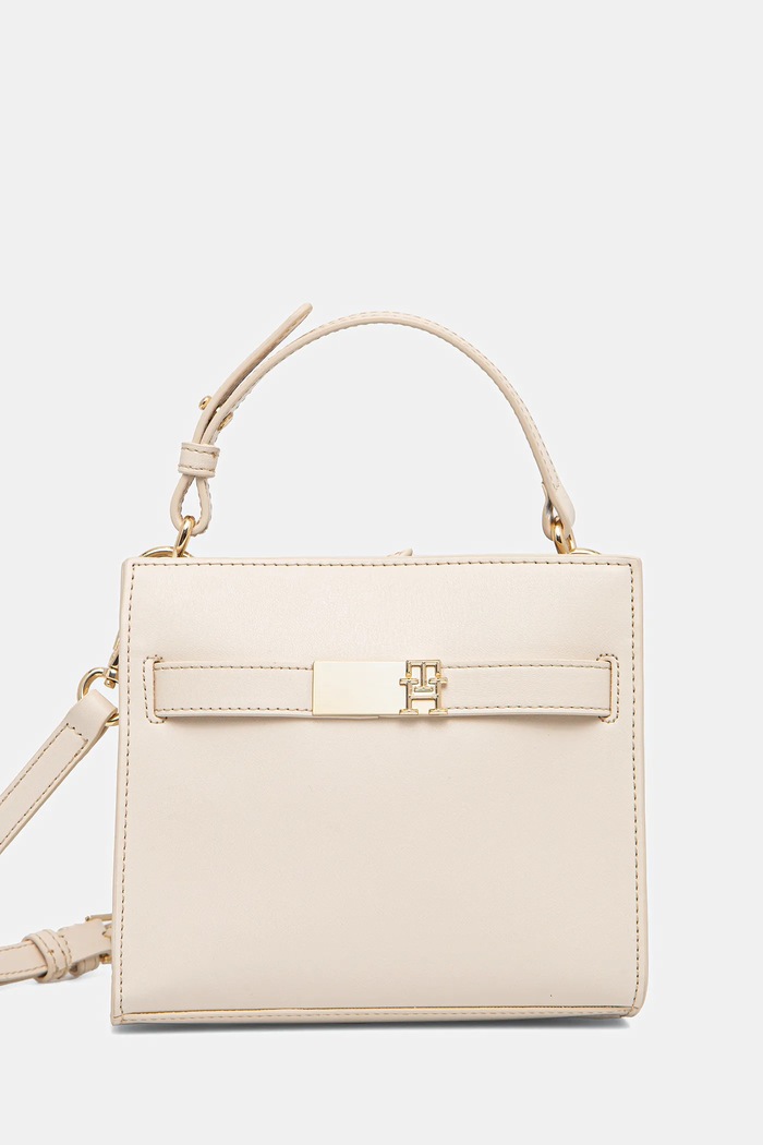Tommy Hilfiger torebka nie mieści A4 beżowy AW0AW17405