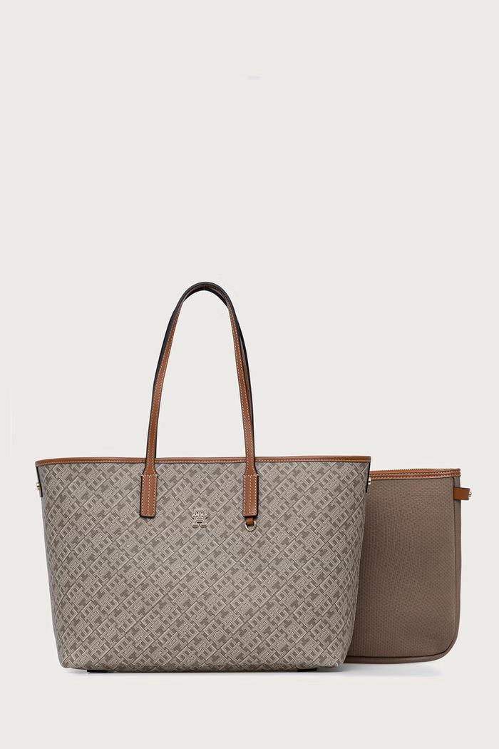 Tommy Hilfiger Torebka shopper damska beżowy AW0AW17416