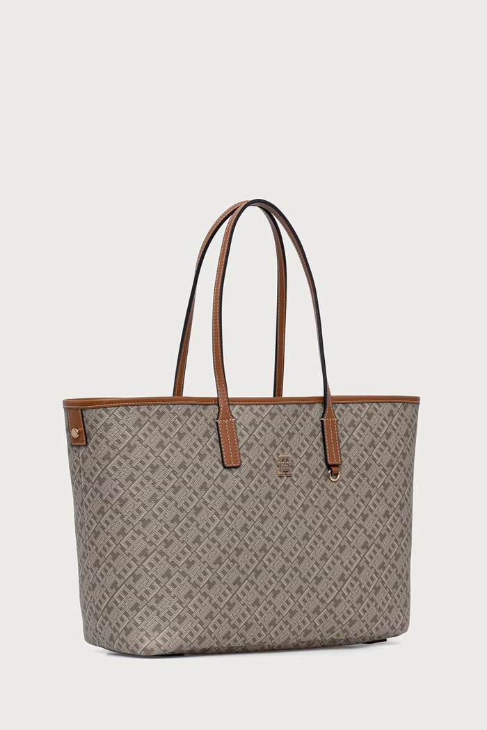 Tommy Hilfiger Torebka shopper damska AW0AW17416 beżowy SS26