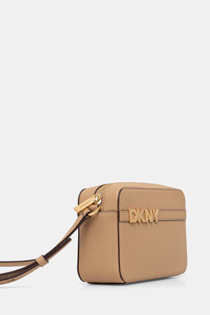 Δερμάτινη τσάντα Dkny R51E1J31 μπεζ SS25