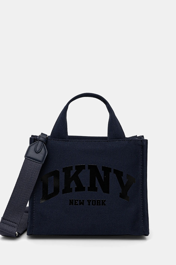 DKNY crossbody kabelka dámska bavlnená tmavomodrá R41AOC80