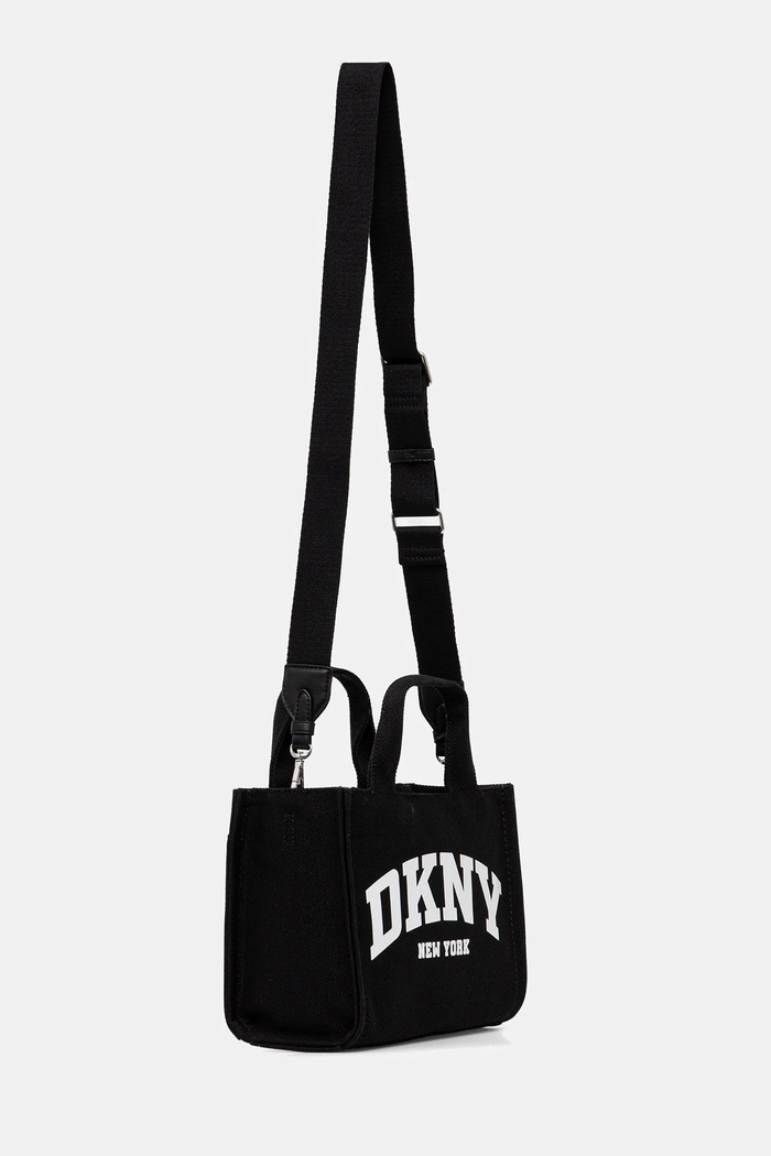DKNY geantă crossbody pentru femei din bumbac R41AOC80 negru SS26