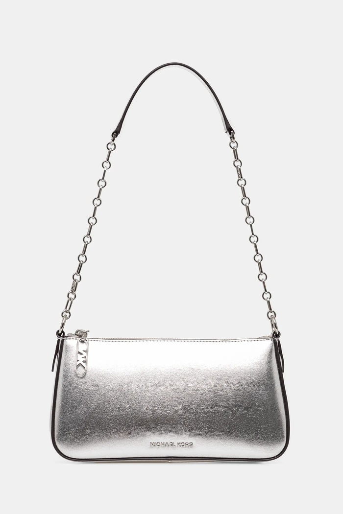 MICHAEL Michael Kors torebka skórzana skóra licowa srebrny 32S4S8EW6M