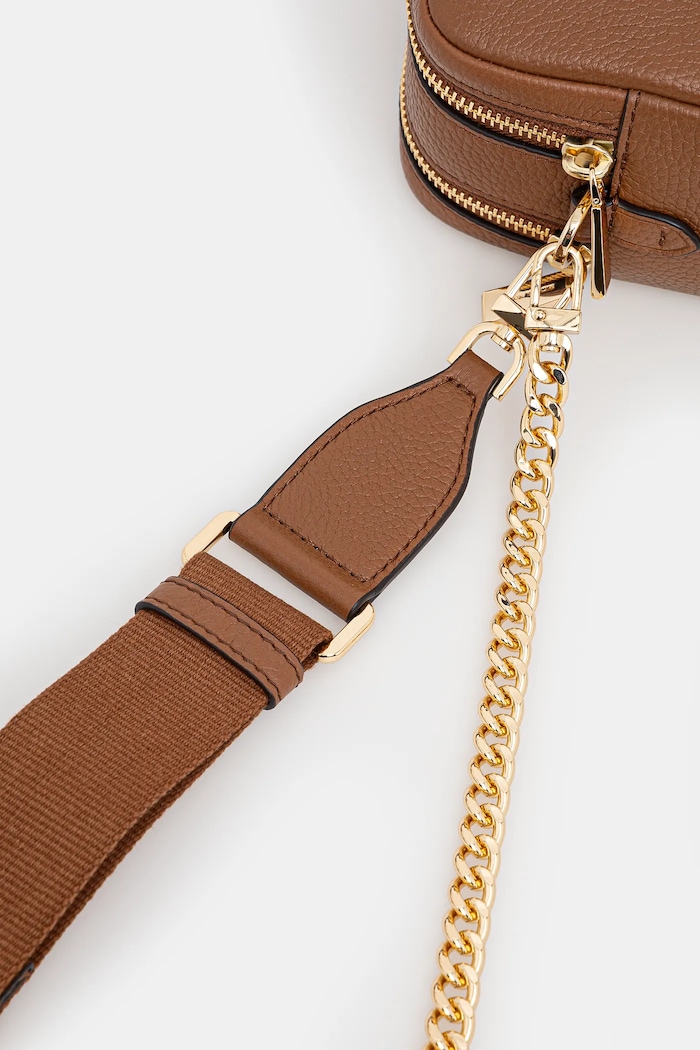 Kožená kabelka MICHAEL Michael Kors hnědá 32S5GYTC5L