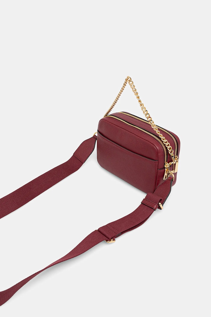 Accesorii MICHAEL Michael Kors Geantă crossbody pentru femei din piele 32S5GYTC5L burgundia