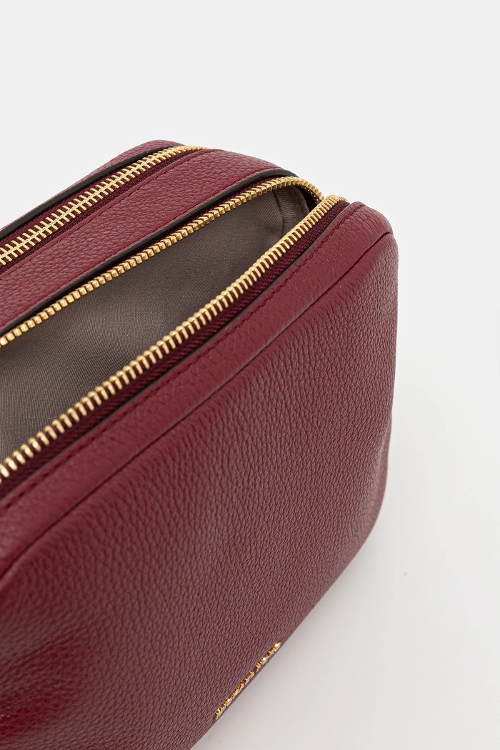Geantă crossbody pentru femei din piele MICHAEL Michael Kors burgundia 32S5GYTC5L