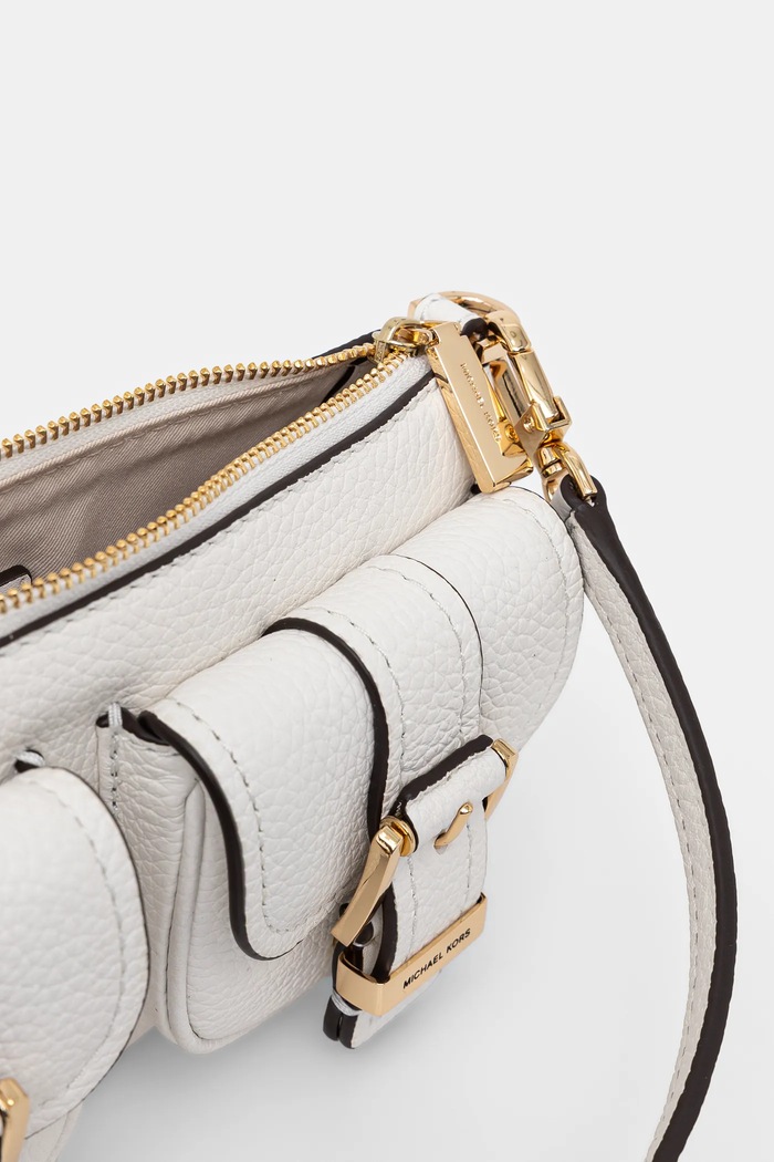 Kožená kabelka MICHAEL Michael Kors 32S5GZCU1L bílá