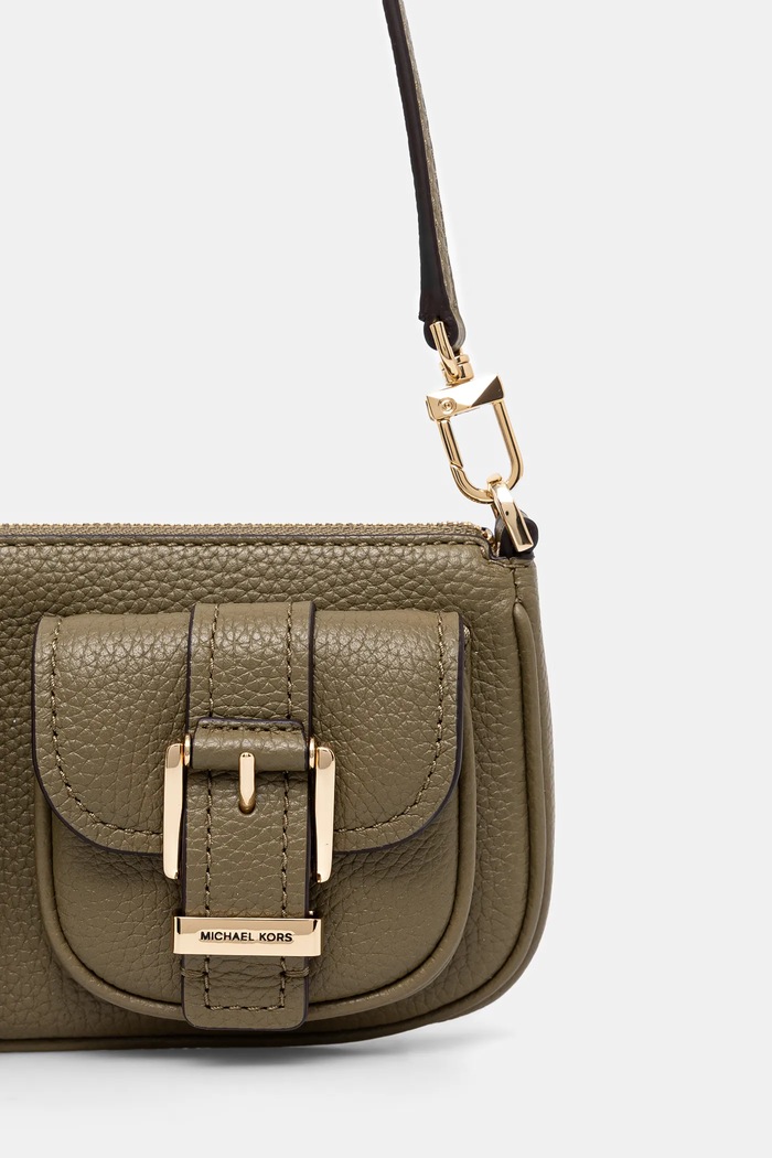 Kožená kabelka MICHAEL Michael Kors zelená 32S5GZCU1L
