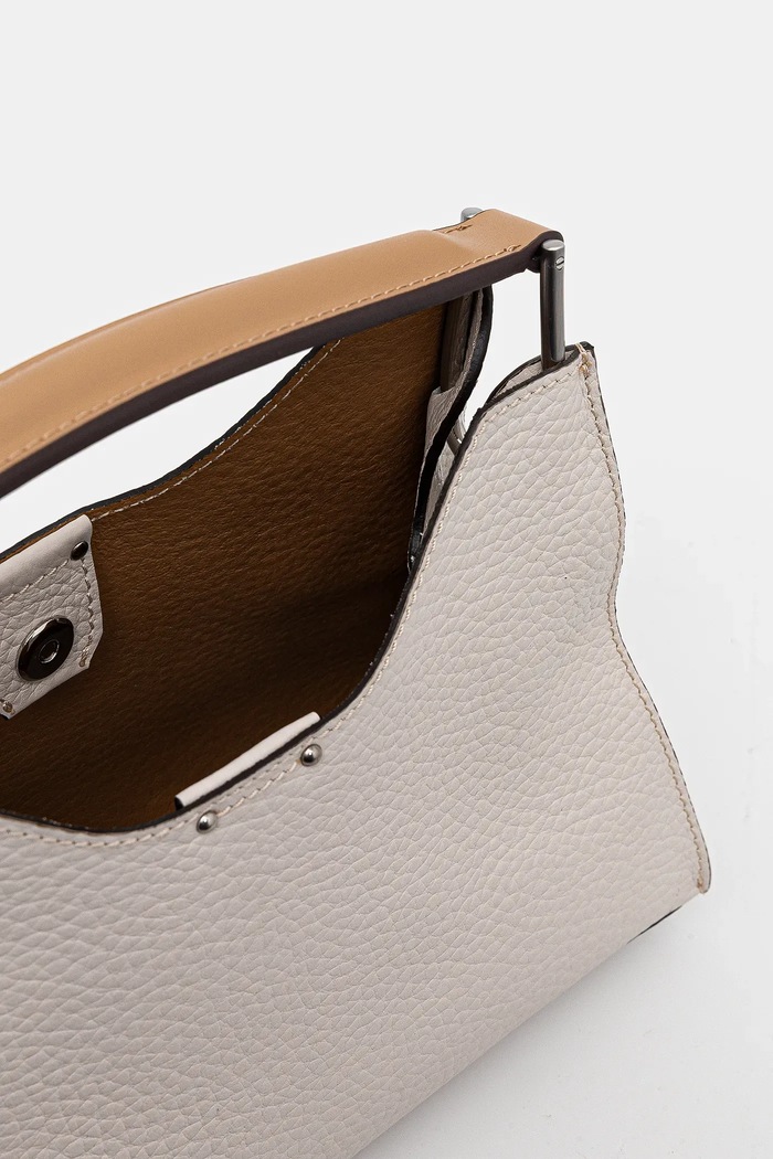 Geantă de piele AURORA Gianni Chiarini bej BS.10565.RNGDBL.NAETN