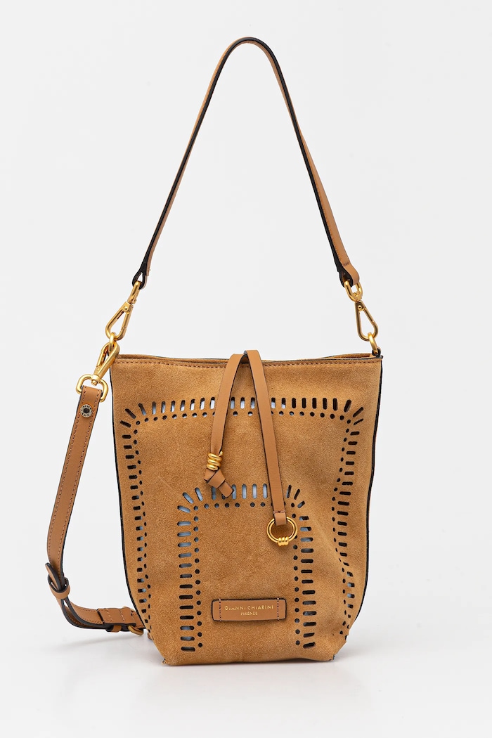 Gianni Chiarini Geantă de mana din piele intoarsa VANESSA maro BS.11395.CMLSR