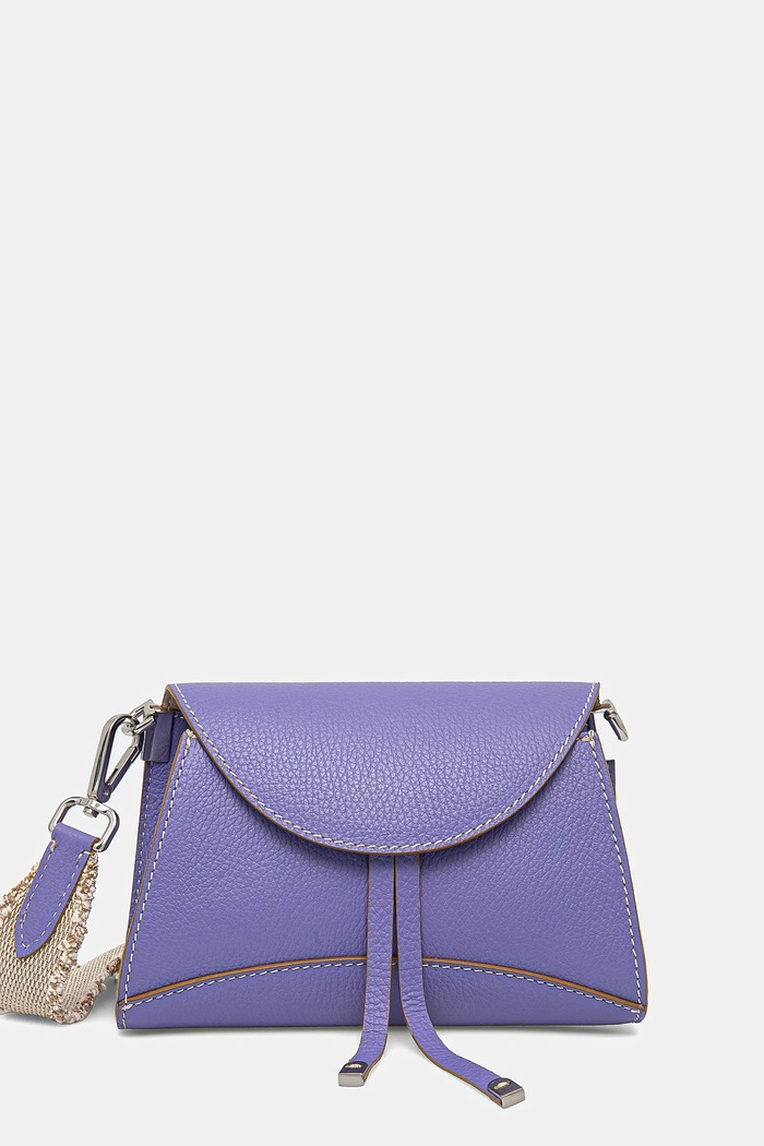 Kožna torba Gianni Chiarini MARGOT bez uzorka ljubičasta BS.11410.GRN.NABCL