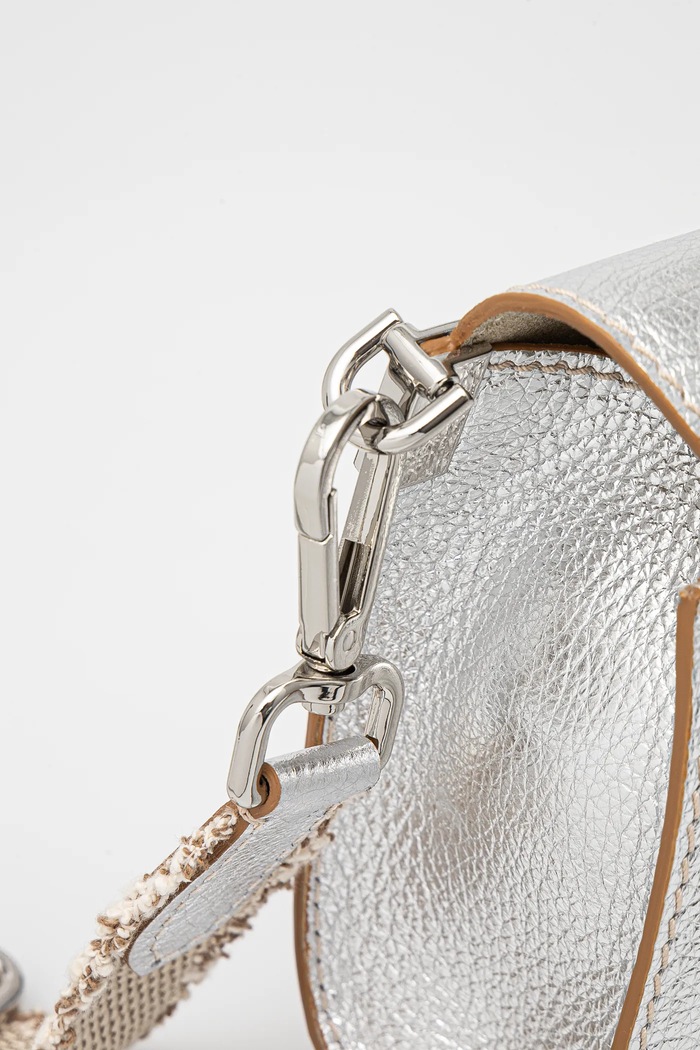 Gianni Chiarini torebka skórzana MARGOT srebrny BS.11410.GTMET.NABCL
