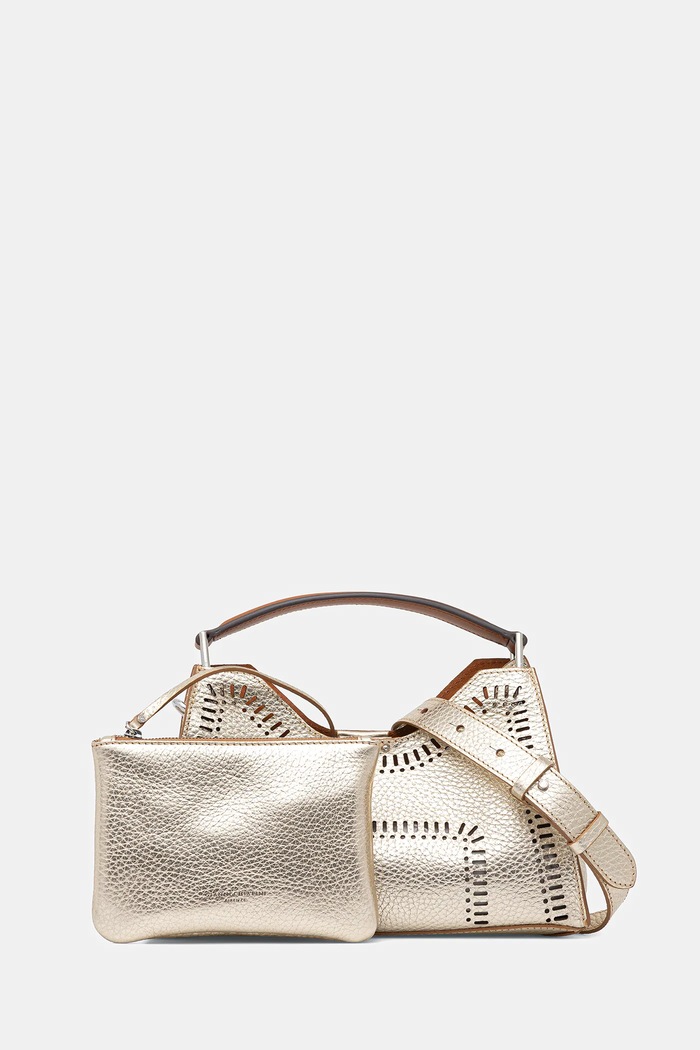 Gianni Chiarini Geantă de piele AURORA aur BS.11535.RNGDBLSR