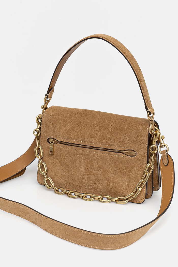 Accesorii Coach geantă de femei din piele întoarsă Suade Chain Tabby Shoulder Bag CAN13 galben
