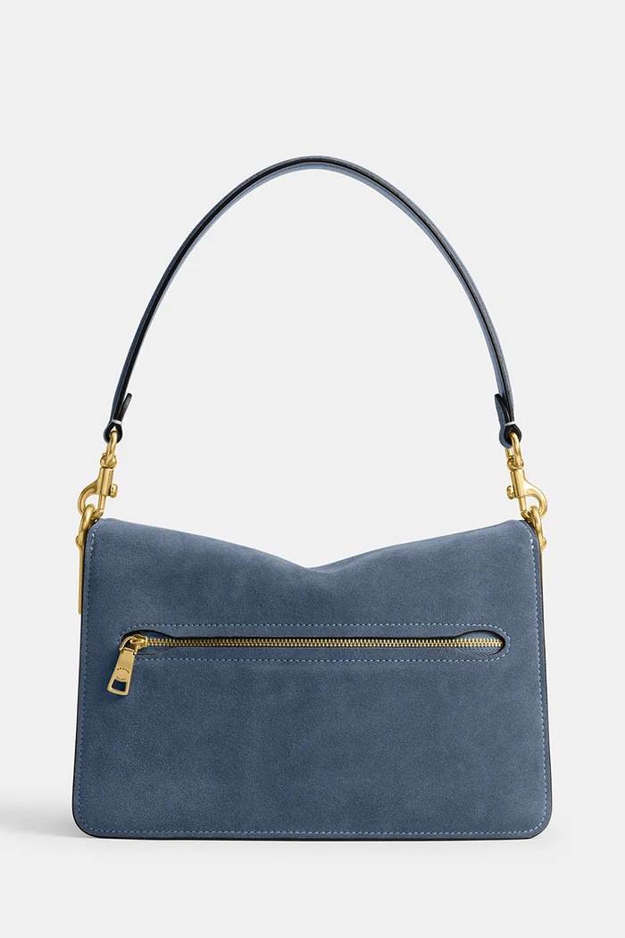 Coach Suade Chain Tabby Shoulder Bag kabelka dámska semišová CAN13 modrá SS26
