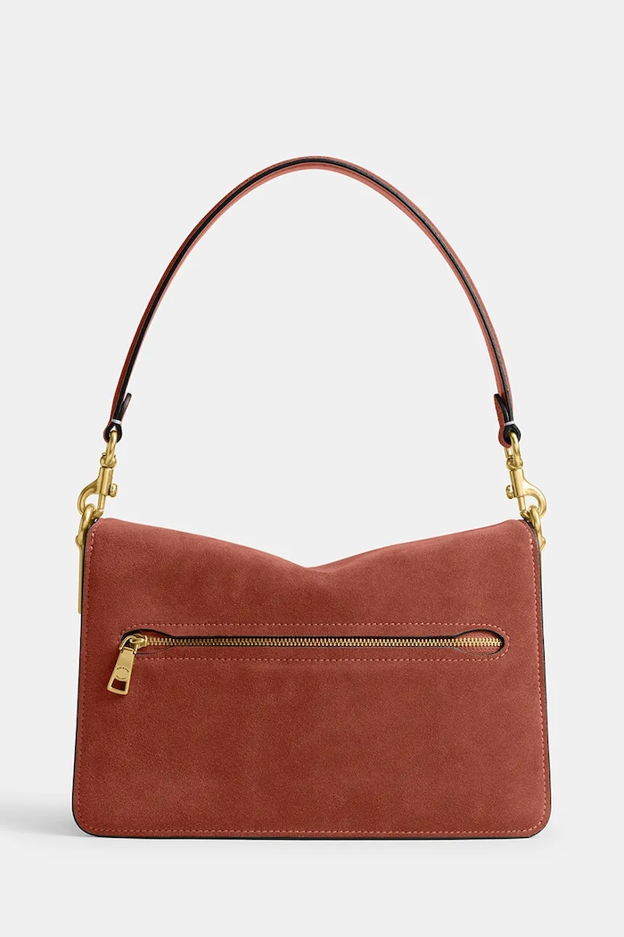 Coach Suade Chain Tabby Shoulder Bag torebka damska zamszowa CAN13 brązowy SS26