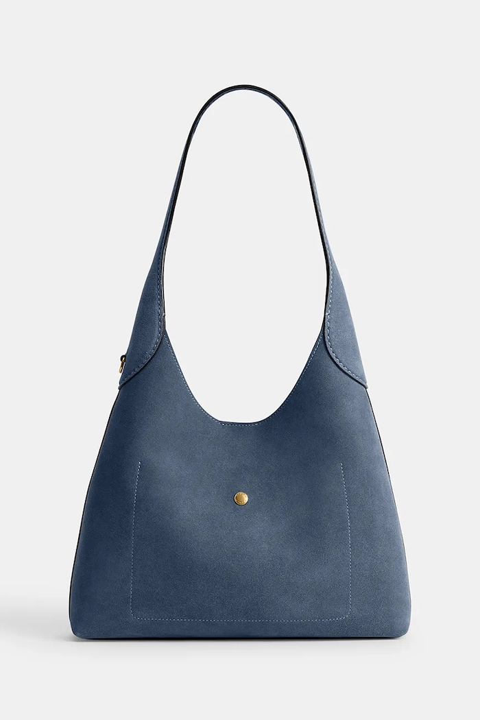 Coach geantă pentru femei, din piele întoarsă Brooklyn Shoulder Bag 28 CW637 albastru SS26
