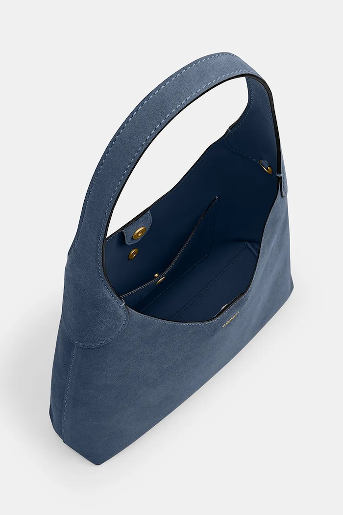Coach geantă pentru femei, din piele întoarsă Brooklyn Shoulder Bag 28 CW637 albastru