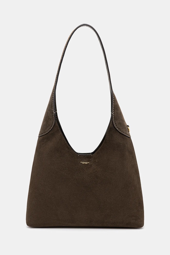 Coach Geantă de femei din piele întoarsă Brooklyn Shoulder Bag 28 verde CW637