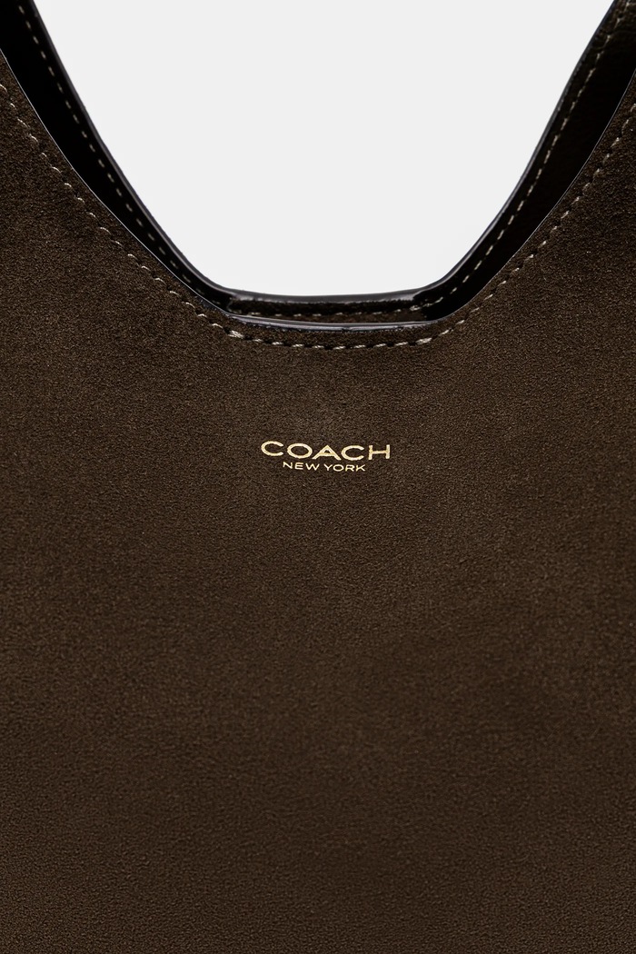 Geantă de femei din piele întoarsă Brooklyn Shoulder Bag 28 Coach CW637 verde