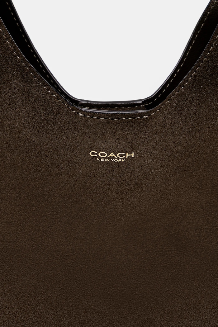 Geantă de femei din piele întoarsă Brooklyn Shoulder Bag 28 Coach CW637 verde