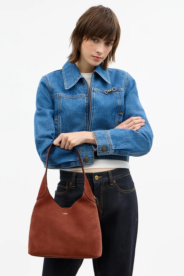 Coach чанта дамска от велур Brooklyn Shoulder Bag 28 CW637