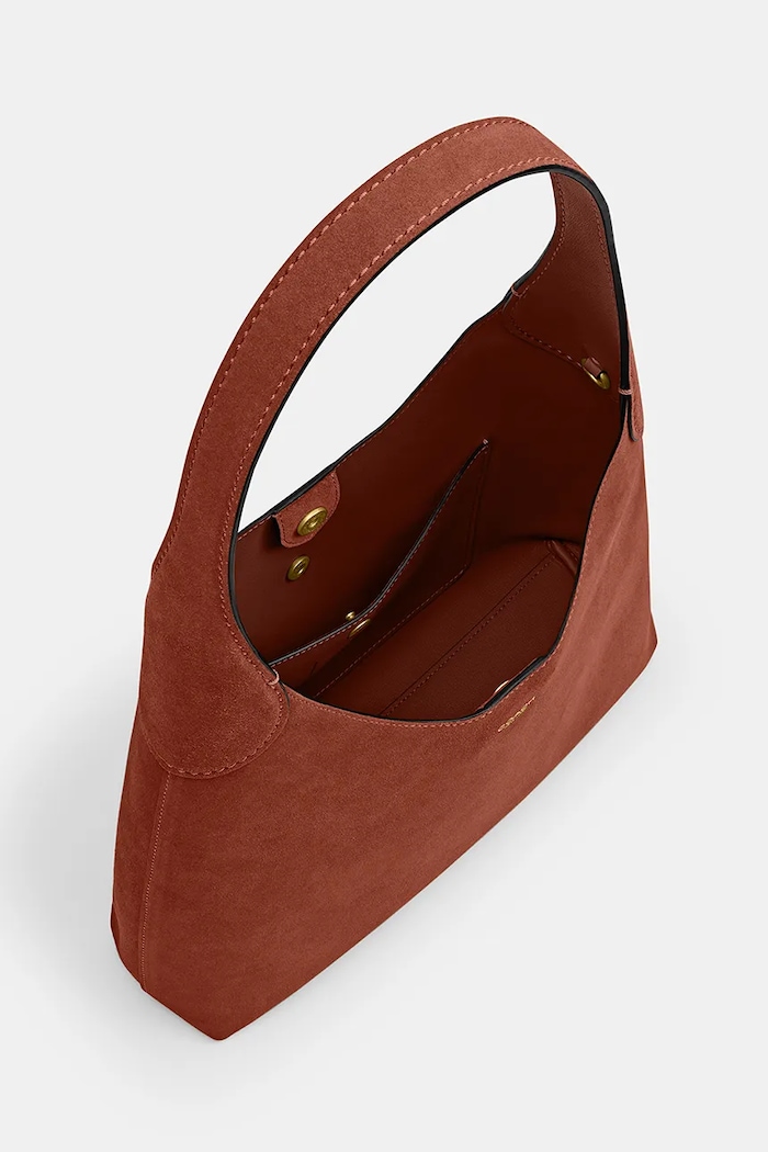 Coach чанта дамска от велур Brooklyn Shoulder Bag 28 CW637 кафяв
