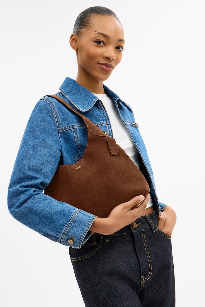 Coach Brooklyn Shoulder Bag 28 geantă de femei din piele întoarsă CW637
