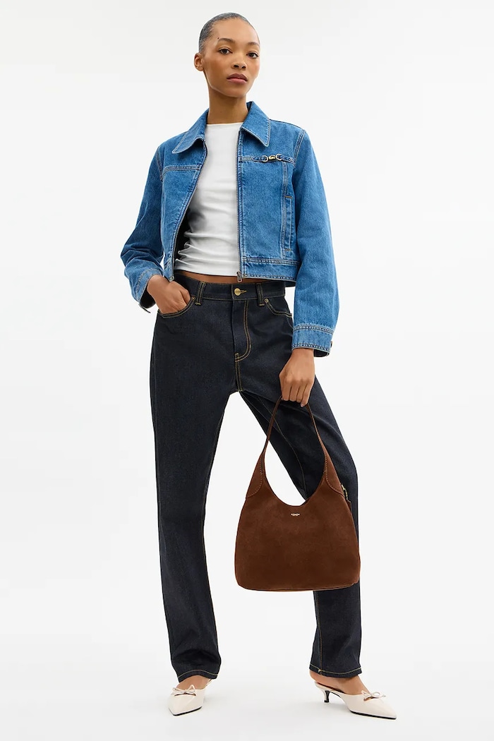 Coach Brooklyn Shoulder Bag 28 geantă de femei din piele întoarsă CW637