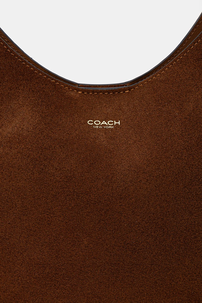 Coach Brooklyn Shoulder Bag 28 дамска чанта от велур кафяв CW637