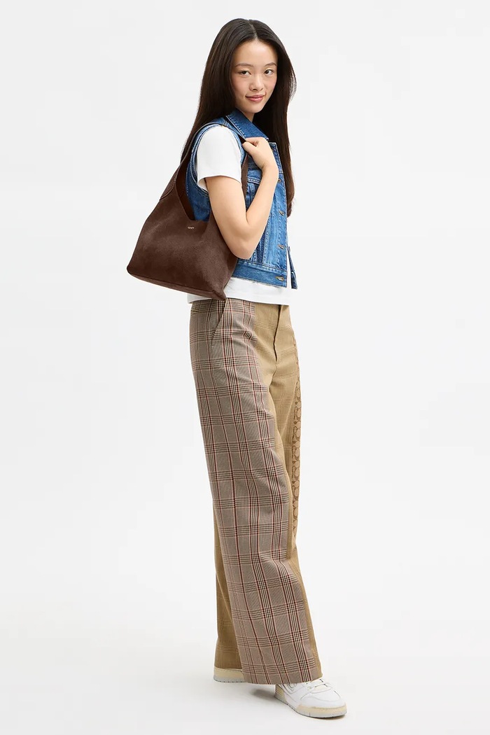 Coach Brooklyn Shoulder Bag 28 torebka damska zamszowa CW637