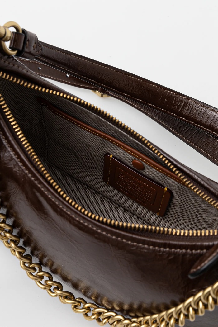 Geantă de piele Juliet Coach maro CAD75