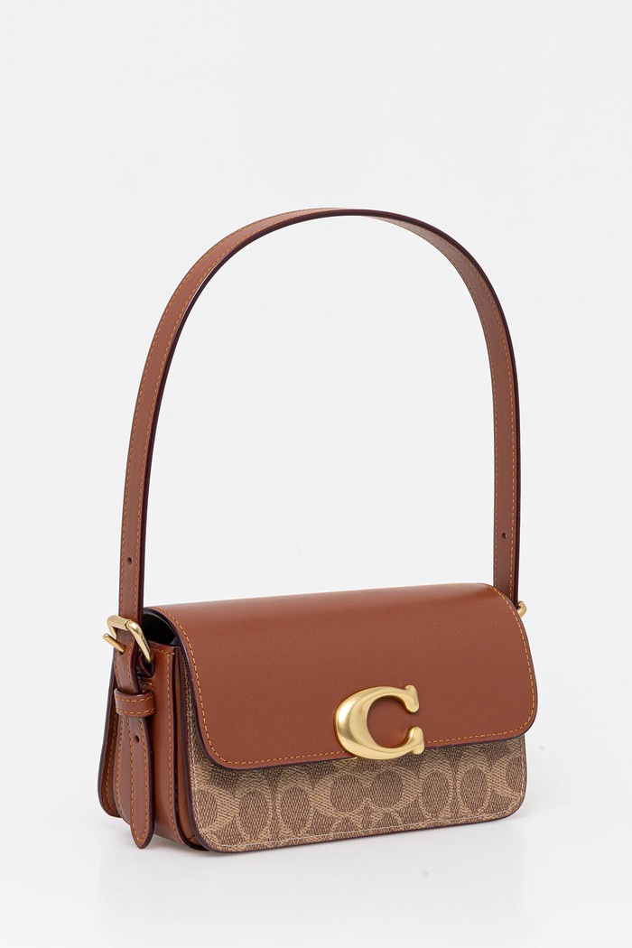 Accesorii Coach geantă de piele Zoe CAM19 maro