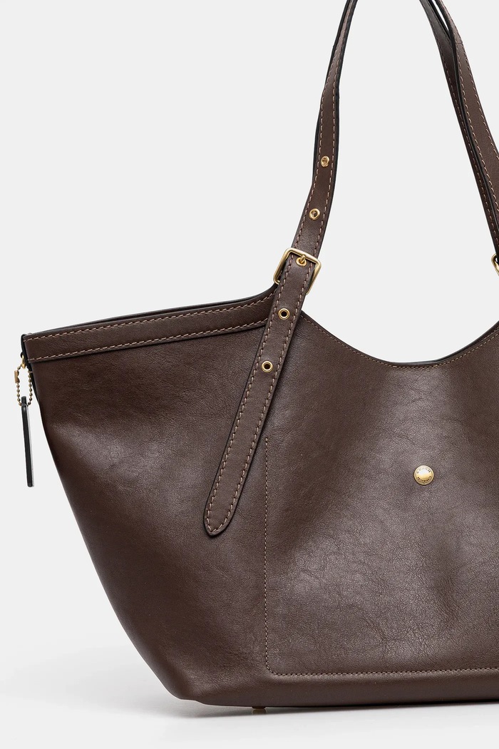 Accesorii Coach geantă de piele Gramercy Tote Bag CAM00 maro