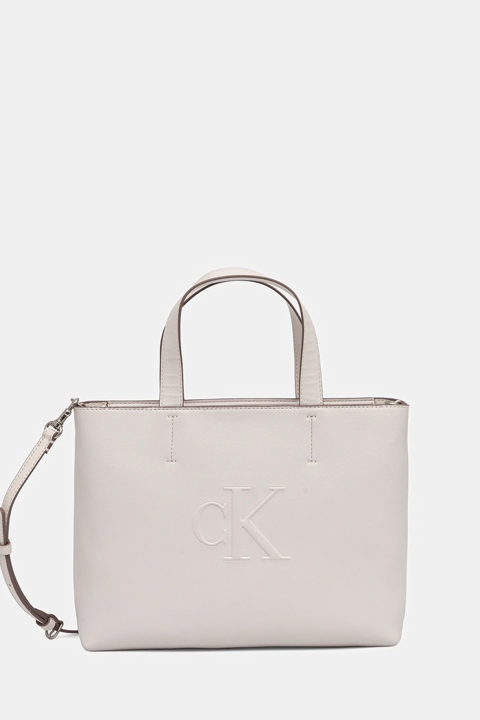 Τσάντα Calvin Klein Jeans συνθετικό μπεζ LV04K3111G