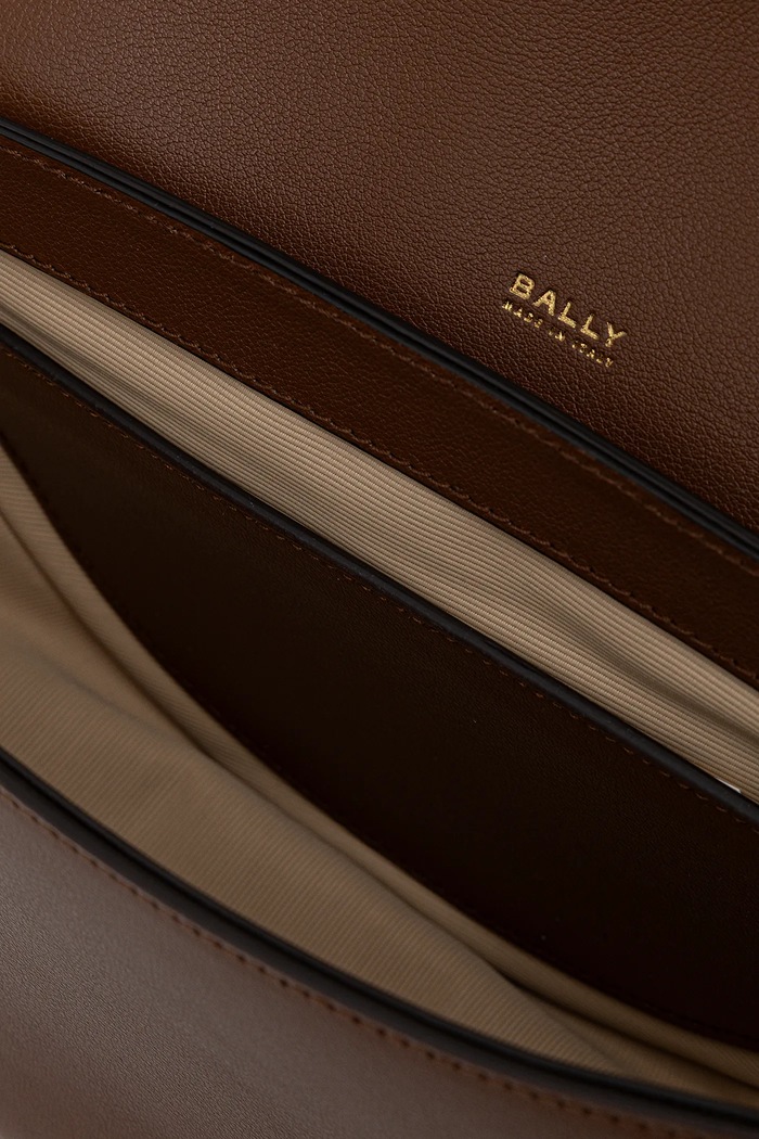 Bally torebka skórzana WAM04A brązowy